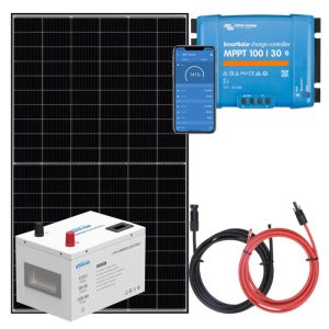 Panel słoneczny 435W i akumulator LiFePO4 100Ah z regulatorem MPPT