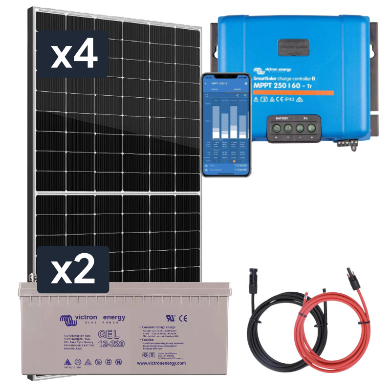 Panel słoneczny 2x435W z regulatorem ładowania 60A MPPT 12V/24V