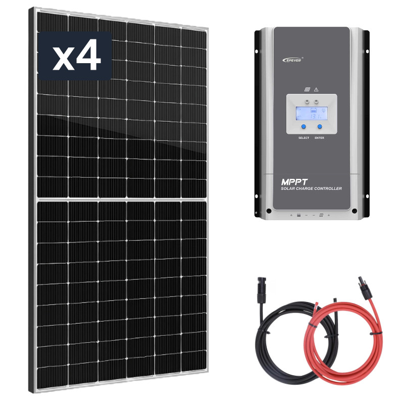 Panel słoneczny 4x435W z regulatorem ładowania 60A MPPT - 24V