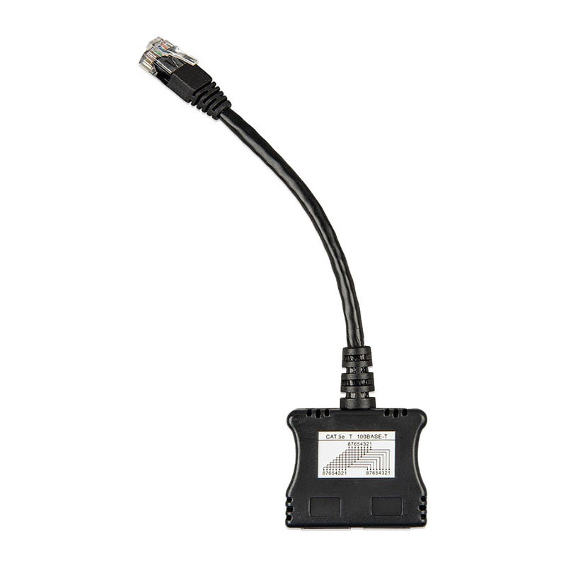 RJ45-splitter 1xRJ45 male/15cm cable/2xRJ45 female