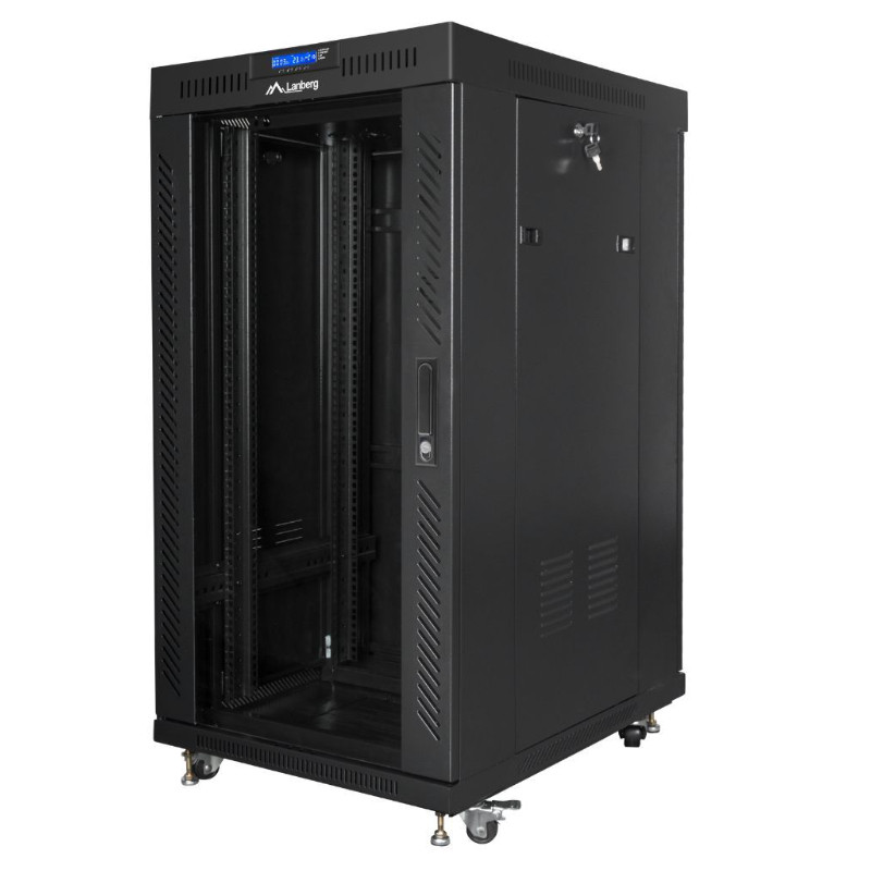 Szafa Rack Lanberg 19” 22U FF01-6622-12BL V2 z termostatem