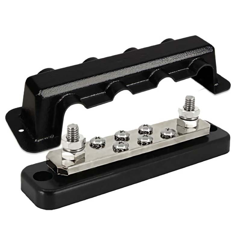 Busbar 250A 2P, 6 śrub + osłona, DC M8 | Victron