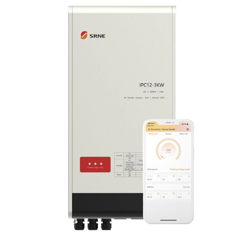 Inwerter jednofazowy / ładowarka SRNE 3kW IPC12-3kW