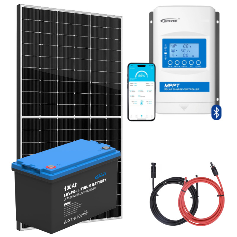 Panel słoneczny 435W z regulatorem 30A MPPT oraz akumulatorem 100Ah
